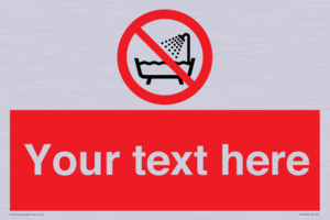 Custom Do not use this device in a bathtub shower or water-filled reservoir